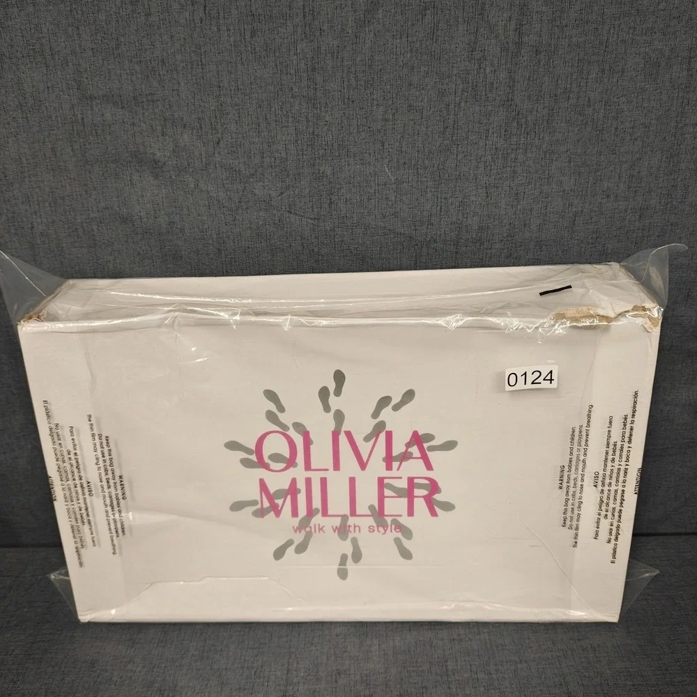 OLIVIA‎ MILLER Womens Black Knee High Boots Size 9 Side Buckle & Zipper
